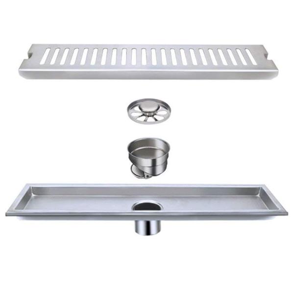 Imagem de Ralo Linear Inox 60cm Banheiro Area Externa Anti Odor Anti Inseto Lavabo Quintal Higienico Resistente Seguro