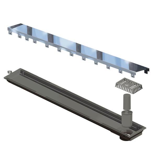 Imagem de Ralo Linear Inox 75 cm Saída Extremidade Inox Polido Versatile