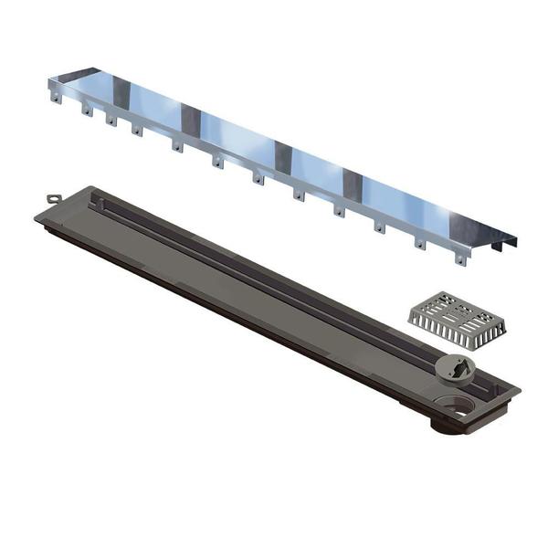 Imagem de Ralo Linear Inox 75 cm Saída Extremidade Inox Polido Versatile