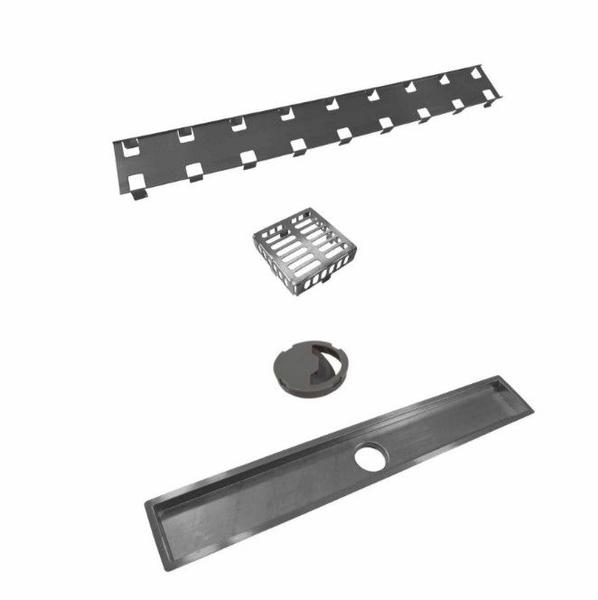Ralo linear inox clean 120x8 cm com tampa invisivel - bf - aisi 304 rli1200 selmetal Imagem de Ralo linear inox clean 120x8 cm com tampa invisivel - bf - aisi 304 rli1200 selmetal
