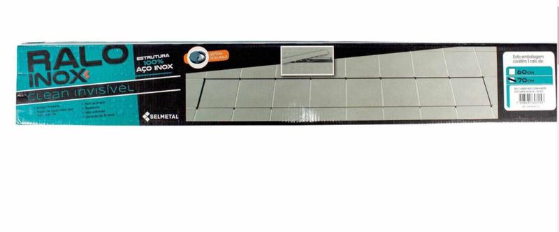 Ralo linear inox clean 120x8 cm com tampa invisivel - bf - aisi 304 rli1200 selmetal Imagem de Ralo linear inox clean 120x8 cm com tampa invisivel - bf - aisi 304 rli1200 selmetal