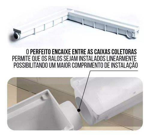 Imagem de Ralo Linear Invisível 6x50 Sifonado Seca Piso - 