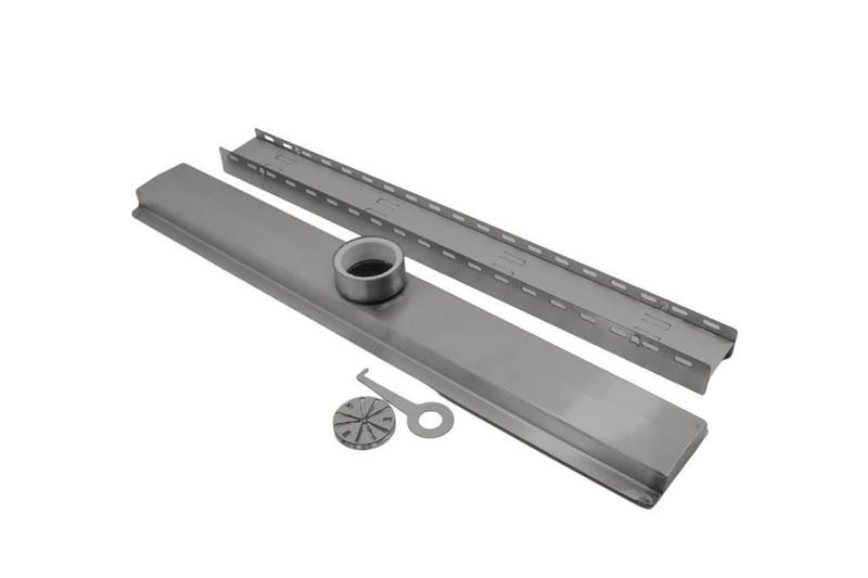 Imagem de Ralo Linear Oculto 1 M X 6 Cm Saída Central Inox 304