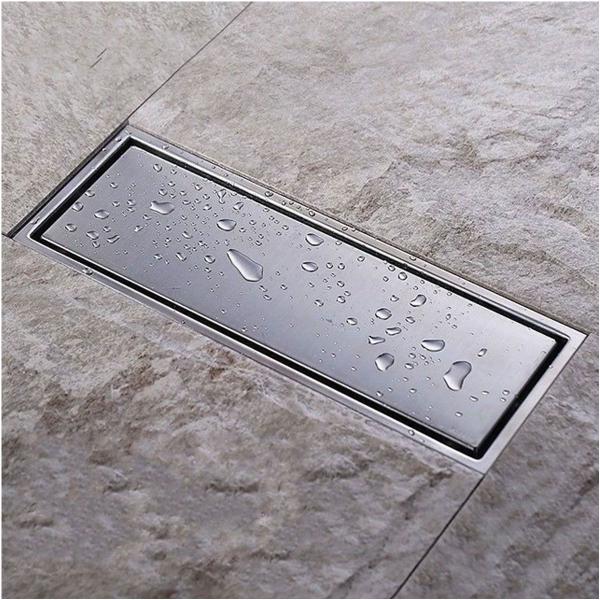 Imagem de Ralo Linear Oculto 20cm Inox Invisivel Anti Odor Anti Inseto Banheiro Lavabo Seguro Resistente