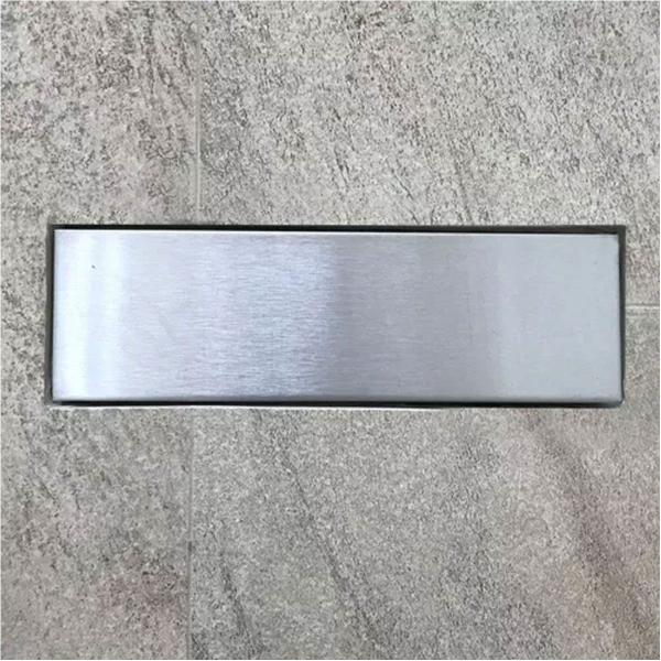 Imagem de Ralo Linear Oculto 20cm Invisivel Aço Inox Anti Odor Anti Inseto Banheiro Lavabo Resistente Seguro Higienico