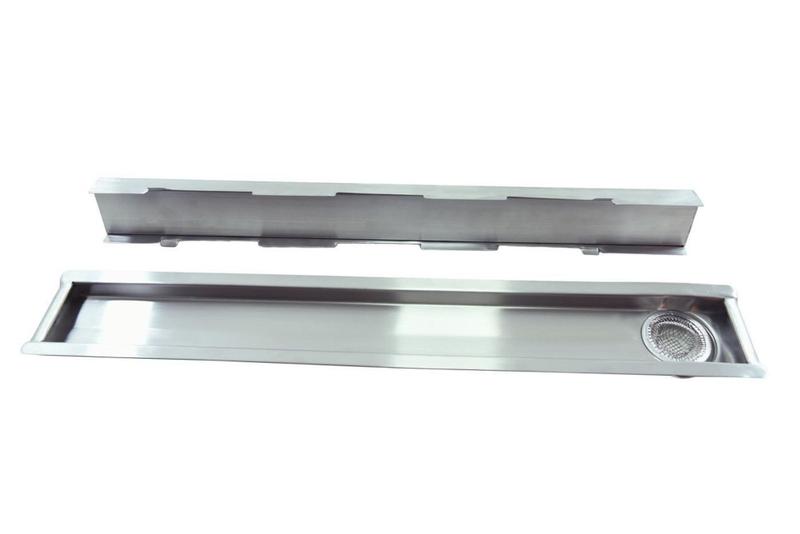 Imagem de Ralo Linear Oculto 50 Cm X 6 Cm Saída Lateral M1Nox