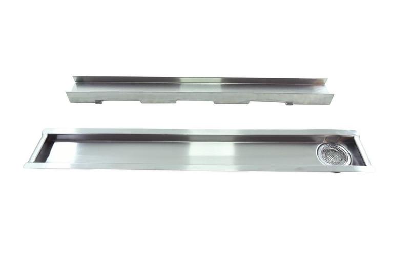 Imagem de Ralo Linear Oculto 70 Cm X 6 Cm Saída Lateral 50 Mm M1Nox