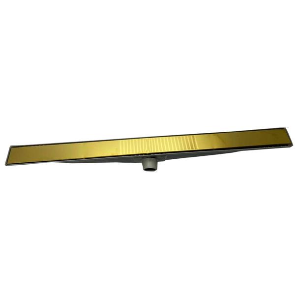 Imagem de Ralo Linear Oculto Dourado 5x70cm Com tampa Aço Inox Fineza