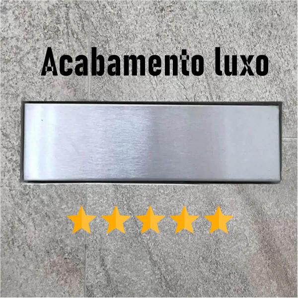 Imagem de Ralo Linear Oculto Inox 40Cm Banheiro Anti Odor Resistente