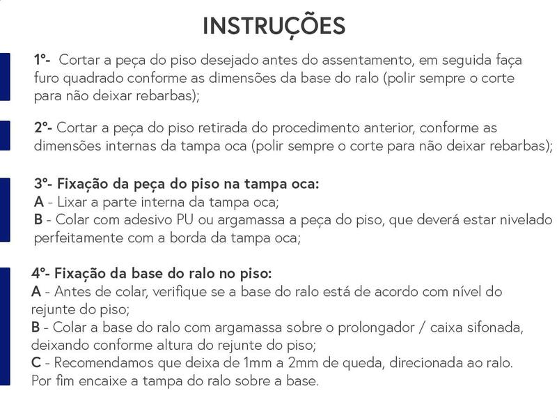 Imagem de Ralo Linear Oculto Invisivel 10x10 Para Banheiro Cinza