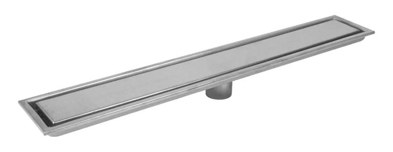 Imagem de Ralo Linear Oculto Slim Inteligente 60cm Com Tampa 2 Em 1 Invisivel Inox Para Banheiro Lavanderia