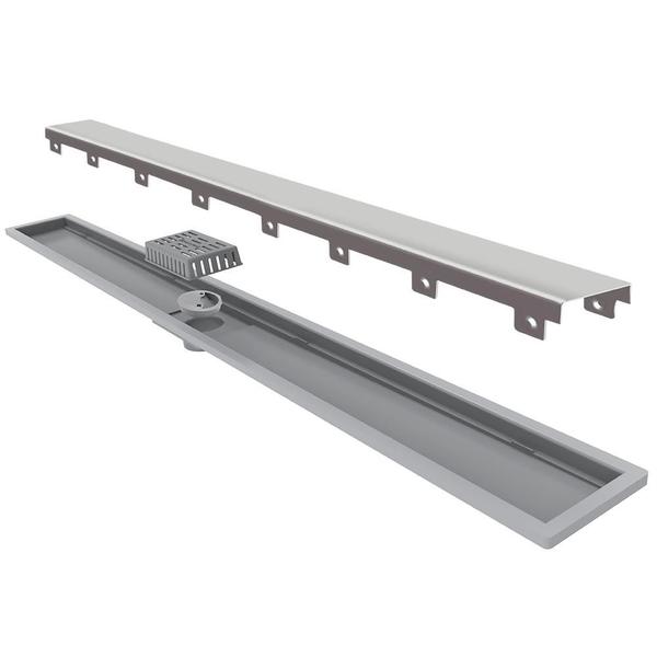 Ralo Linear Royal Seco Line 80cm Tampa Aço Inox Cod.116 Imagem de Ralo Linear Royal Seco Line 80cm Tampa Aço Inox Cod.116