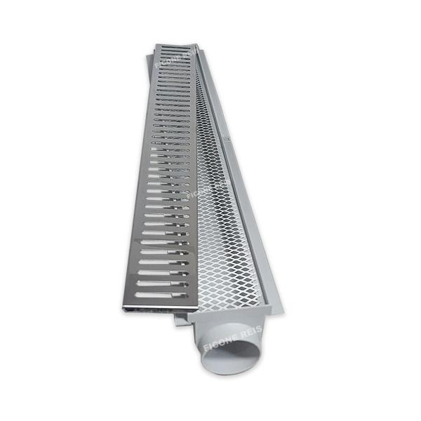 Imagem de Ralo Linear Sequencial 5x50 Grelha Inox Piscina Com Tela - Ficone Reis