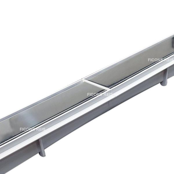 Imagem de Ralo Linear Sequencial 5x50 Inox Oculta Piscina Com Tela - Ficone Reis