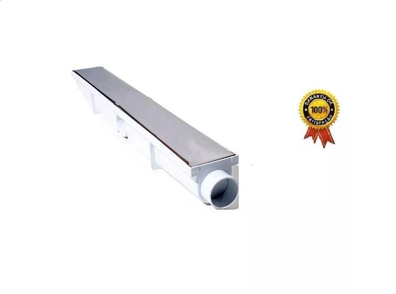 Ralo Linear tampa aço inox cromado oculto 06x50 - Sacheto Imagem de Ralo Linear tampa aço inox cromado oculto 06x50