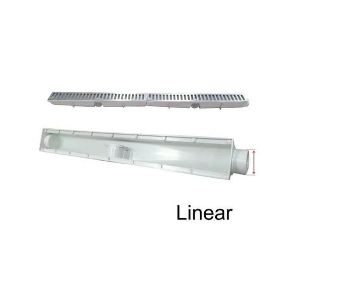 Ralo Linear tampa aço inox cromado oculto 06x50 - Sacheto Imagem de Ralo Linear tampa aço inox cromado oculto 06x50