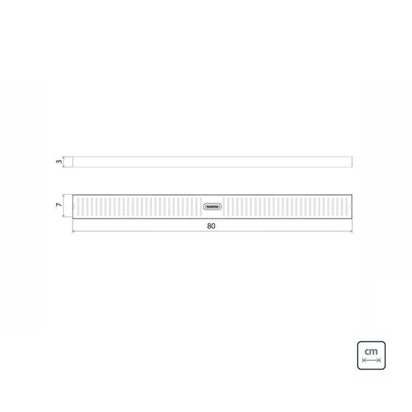Ralo linear tramontina em aco inox 80x7cm Imagem de Ralo linear tramontina em aco inox 80x7cm