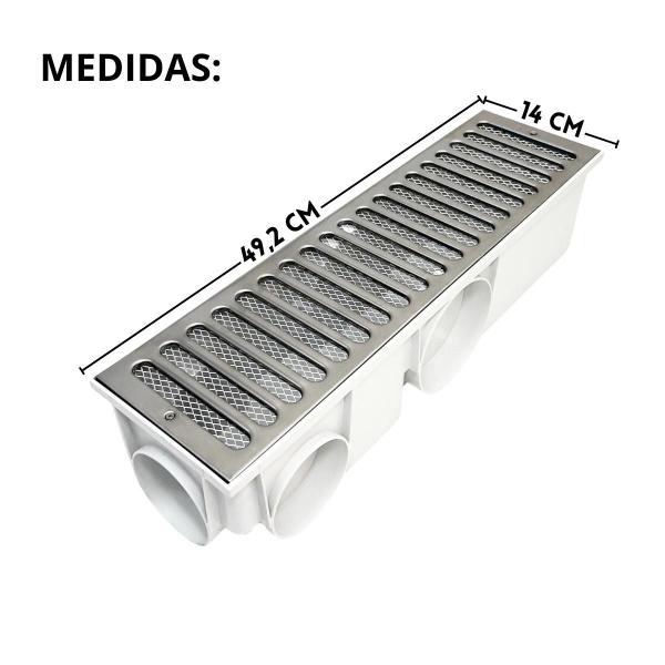 Imagem de Ralo Multi Saídas Br Modular Inox 15x50 com Tela