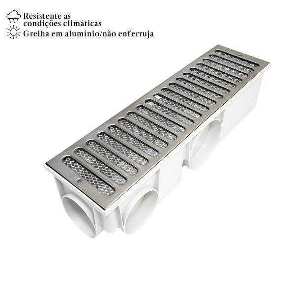 Imagem de Ralo Multi Saídas Br Modular Inox 15x50 com Tela