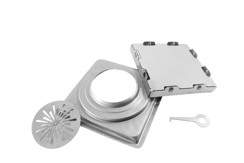 Imagem de Ralo Oculto 10x10 Cm Inox 304 - M1nox 