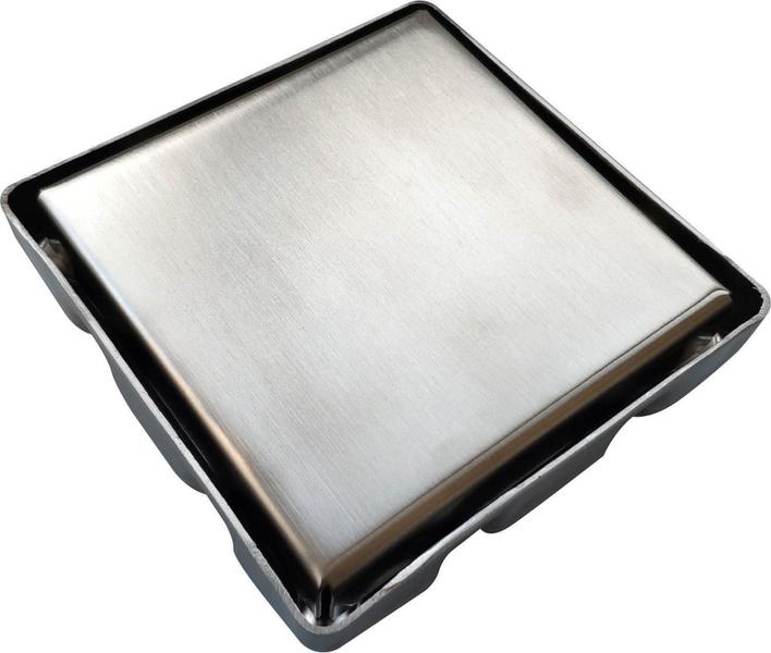 Imagem de Ralo Oculto 10x10 cm Inox Invisível Banheiro AntiOdor Flvx Hidro