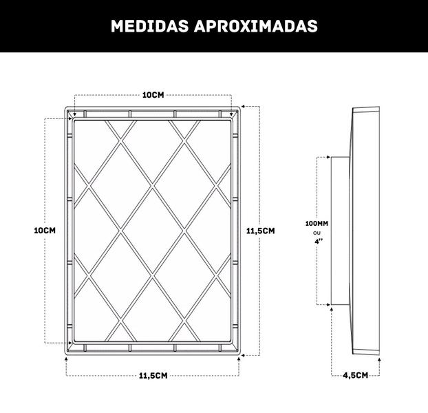 Imagem de Ralo Oculto 10x10 Cm Seca Piso Porcelanato com Grelha Anti-inseto Ralo Inteligente