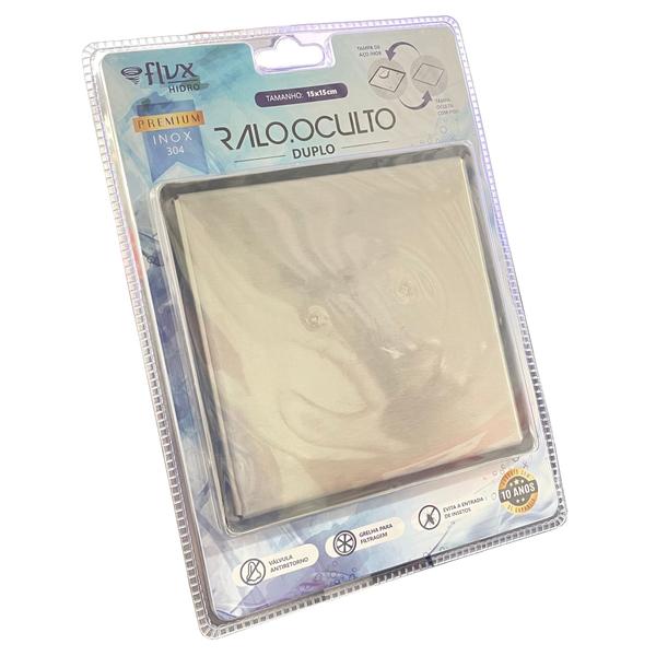 Imagem de Ralo Oculto Duplo 15cm x 15cm da Flvx Hidro - ROD-15