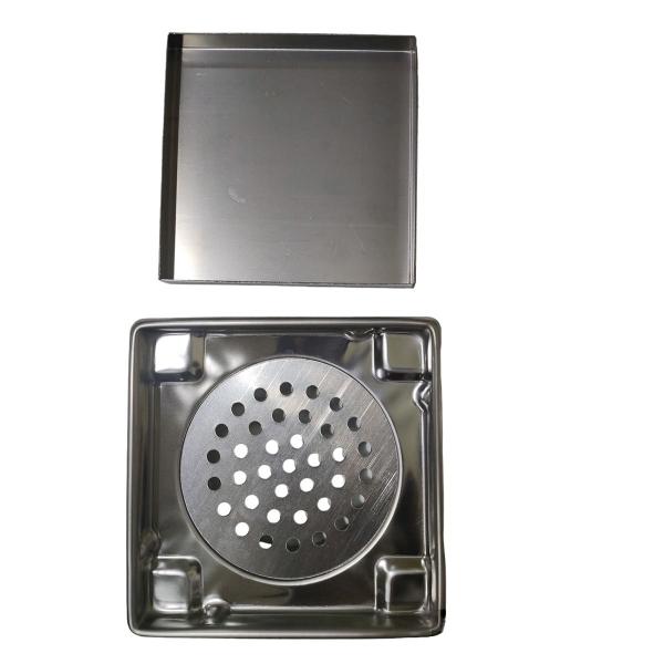 Imagem de Ralo Oculto Invisivel Kit 6unid. 15X15 Inox Anti Odor Lavanderia Cozinha Banheiro Lavabo Limpeza Higiene Discreto Seguro Previne Inseto