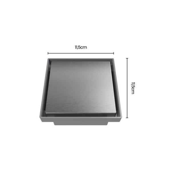 Imagem de Ralo Oculto Quadrado Astra Roc10I 10Cm Inox Escovado