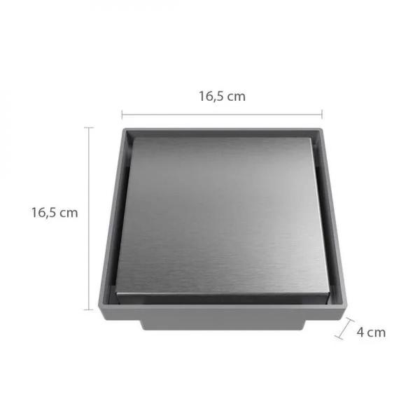 Imagem de Ralo Oculto Quadrado Inox 15x15cm Astra