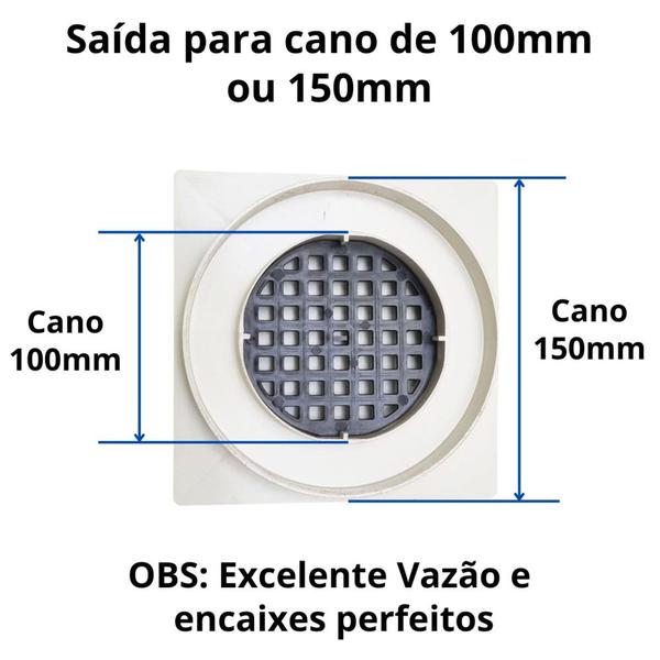 Ralo para Banheiro 15x15 Oculto invisível Embutido Cola Piso / Porcelanato Anti inseto e Anti Odor - Ralos LMF Imagem de Ralo para Banheiro 15x15 Oculto invisível Embutido Cola Piso / Porcelanato Anti inseto e Anti Odor