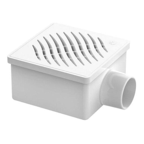 Imagem de Ralo para Esgoto Quadrado PVC Tigre 100x53x40mm Branco