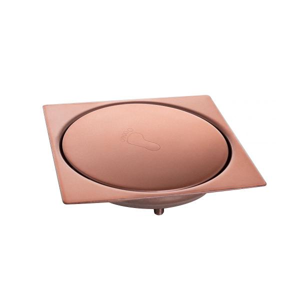 Ralo para piso click rose 10x10cm + porta grelha - Bruno Acabamentos Imagem de Ralo para piso click rose 10x10cm + porta grelha