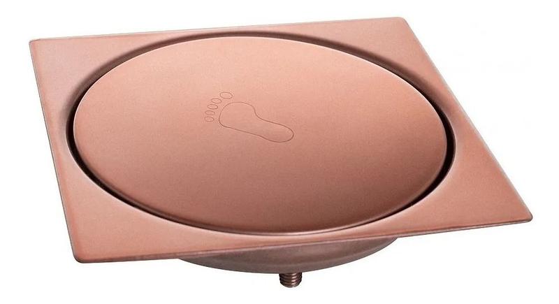 Ralo Para Piso Click Rose 15x15 Cm - MONTELAR Imagem de Ralo Para Piso Click Rose 15x15 Cm