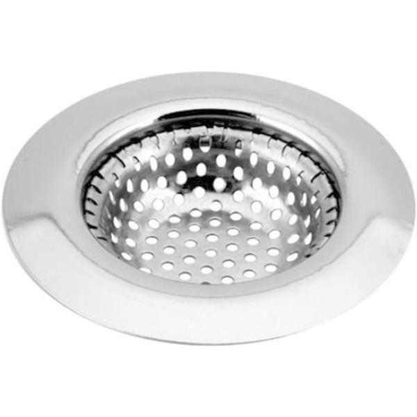 Imagem de Ralo Pia Inox Premium Circular Filtro Malha Grossa Borda Larga Cozinha Banheiro 7.5cm