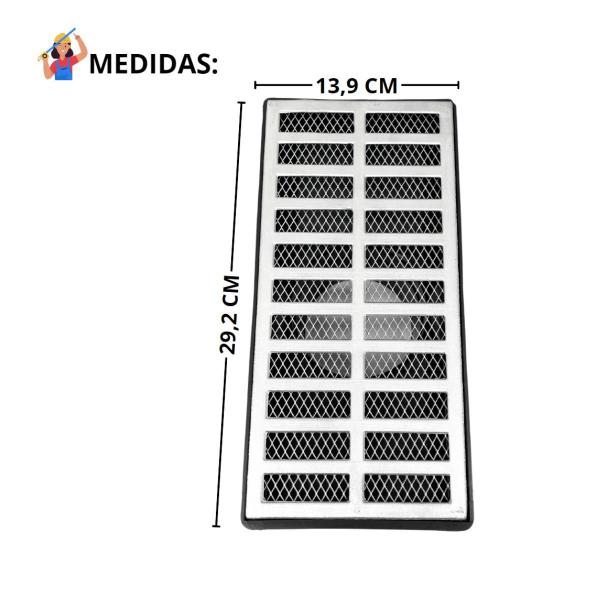 Imagem de Ralo Pluvial 15x30 Aluminio com Tela Saída 2 Polegadas