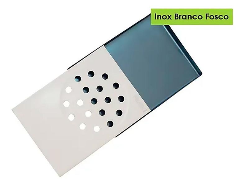 Ralo Pratic Inteligente Para Box De Banheiro Branco 10x14cm Imagem de Ralo Pratic Inteligente Para Box De Banheiro Branco 10x14cm