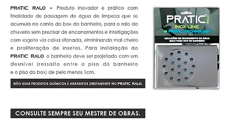 Ralo Pratic Inteligente Para Box De Banheiro Branco 10x14cm Imagem de Ralo Pratic Inteligente Para Box De Banheiro Branco 10x14cm