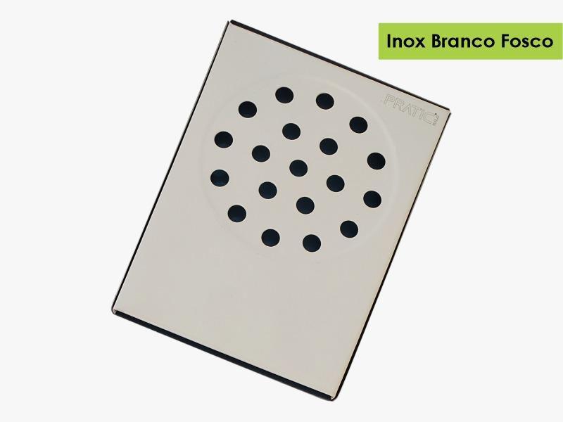 Ralo Pratic Inteligente Para Box De Banheiro Branco 10x14cm Imagem de Ralo Pratic Inteligente Para Box De Banheiro Branco 10x14cm