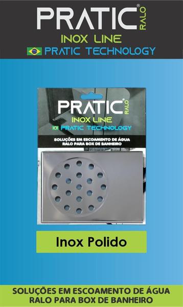 Imagem de Ralo Pratic Inteligente Para Box De Banheiro Inox 10x14cm