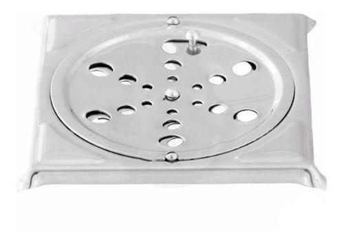 Ralo Quadrado de Aço Inox 10 cm x 10 cm - Malu Metais Imagem de Ralo Quadrado de Aço Inox 10 cm x 10 cm