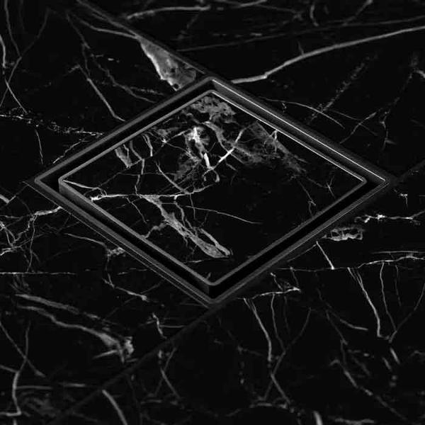 Ralo Quadratta Preto Oculto 10X10 - Simmetria Imagem de Ralo Quadratta Preto Oculto 10X10 - Simmetria