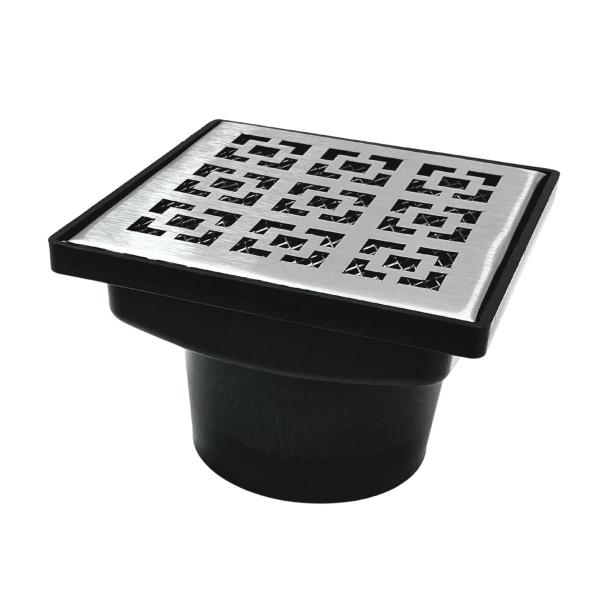Ralo Quintal 15x15 Inox Dubai com Tela Saída Baixa 100 - Ficone & Reis Imagem de Ralo Quintal 15x15 Inox Dubai com Tela Saída Baixa 100