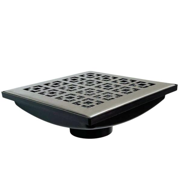 Ralo Quintal 20x20 Inox Dubai com Tela Saída Baixa 75 - Ficone & Reis Imagem de Ralo Quintal 20x20 Inox Dubai com Tela Saída Baixa 75