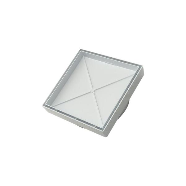 Ralo Seca Piso Invisível Quadrado Branco Oculto 15X15Cm - Camarx Imagem de Ralo Seca Piso Invisível Quadrado Branco Oculto 15X15Cm