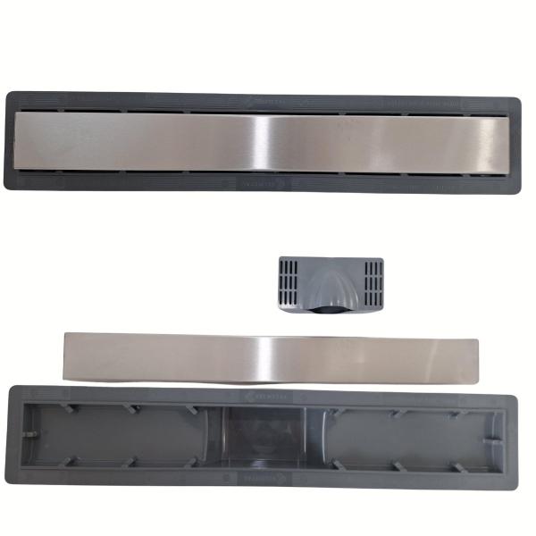 Ralo versata base pvc 60x8 cm com tampa inox - bf - aisi 304 - SELMETAL Imagem de Ralo versata base pvc 60x8 cm com tampa inox - bf - aisi 304