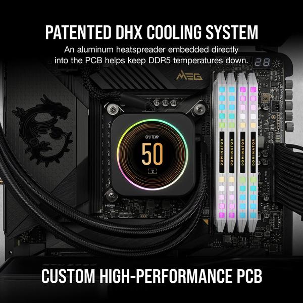 Imagem de RAM DDR5 Corsair Dominator Platinum RGB 32 GB (2x16 GB) 5200 MHz