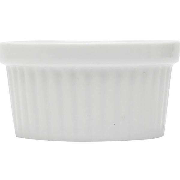 Imagem de Ramekin Canelado Porcelana 40ml Classic Branco Lyor Molheira