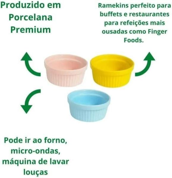 Imagem de Ramequim De Porcelana Branco 10X5Cm