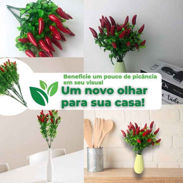 Imagem de Ramo Pimenta Artificial Decoração de Casa Cozinha Pimenteira